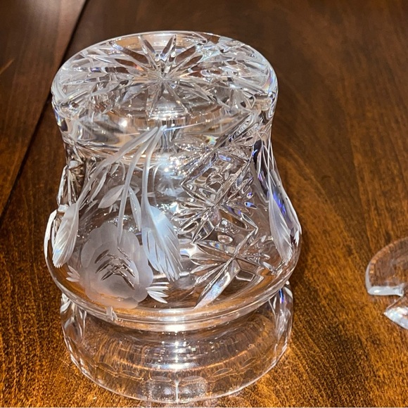 Vintage Violetta Polish Crystal Covered jam or mustard  jar - Picture 10 of 16